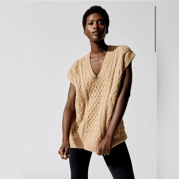 ONA Audrey Sweater Alpaca Wool Vest in Camel SOLD OUT Size M/L - Picture 1 of 6